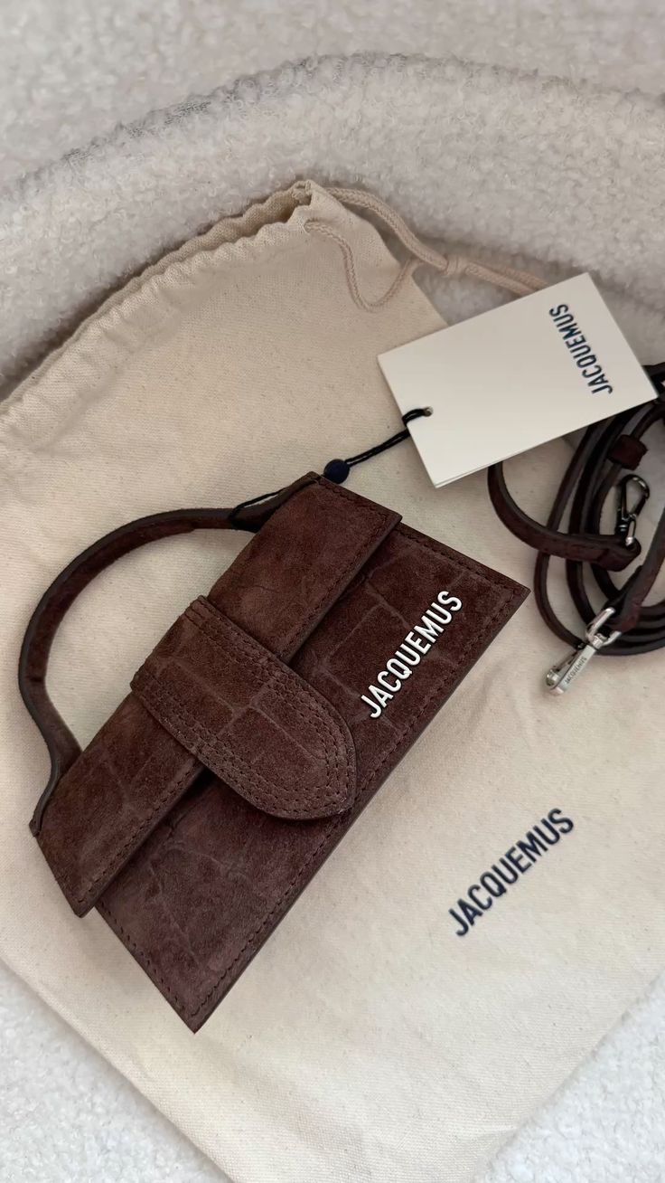 Jacquemus Le Bambino Croco Dark Brown