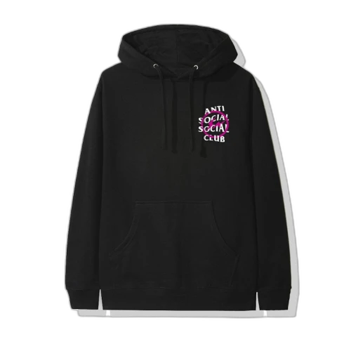 Anti Social Social Club x Fragment Pink Bolt Hoodie (FW19) Black