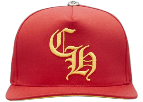 Chrome Hearts CH Silver Button Hat Red/Yellow