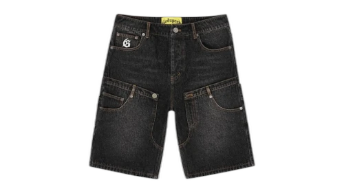 Godspeed Twin Panel Denim Shorts Black