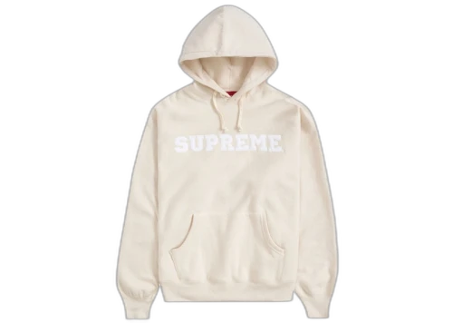 Supreme Collegiate Hooded Sweatshirt Natural