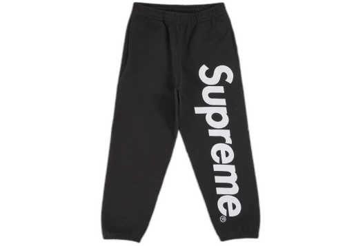 Supreme Satin Applique Sweatpant (SS26) Black