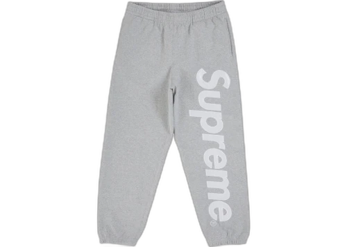 Supreme Satin Applique Sweatpant (SS26) Heather Grey