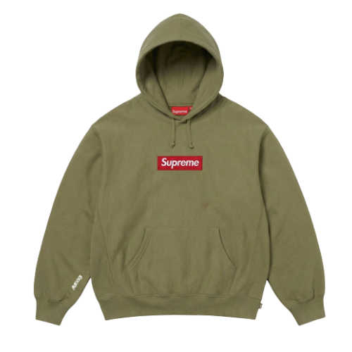 supreme Box Logo Hooded Sweatshirt Olive