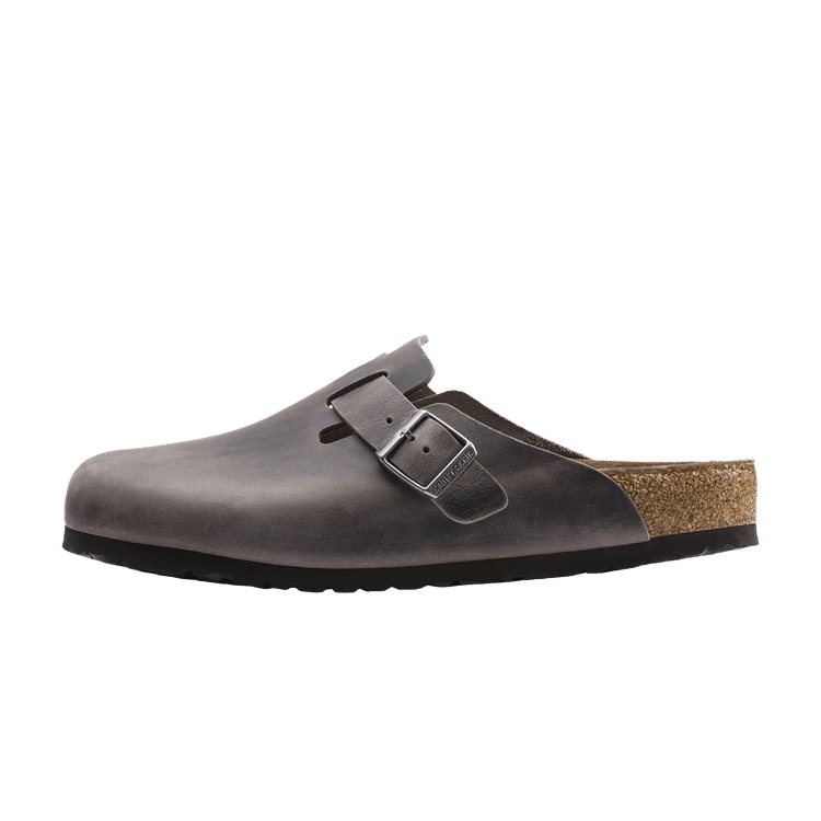 Birkenstock Boston Soft Footbed Oiled Leather Iron Grey