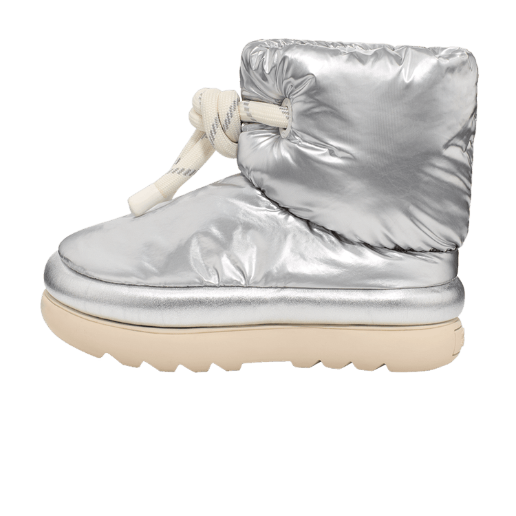 UGG Classic Maxi Short Boot Metallic Silver