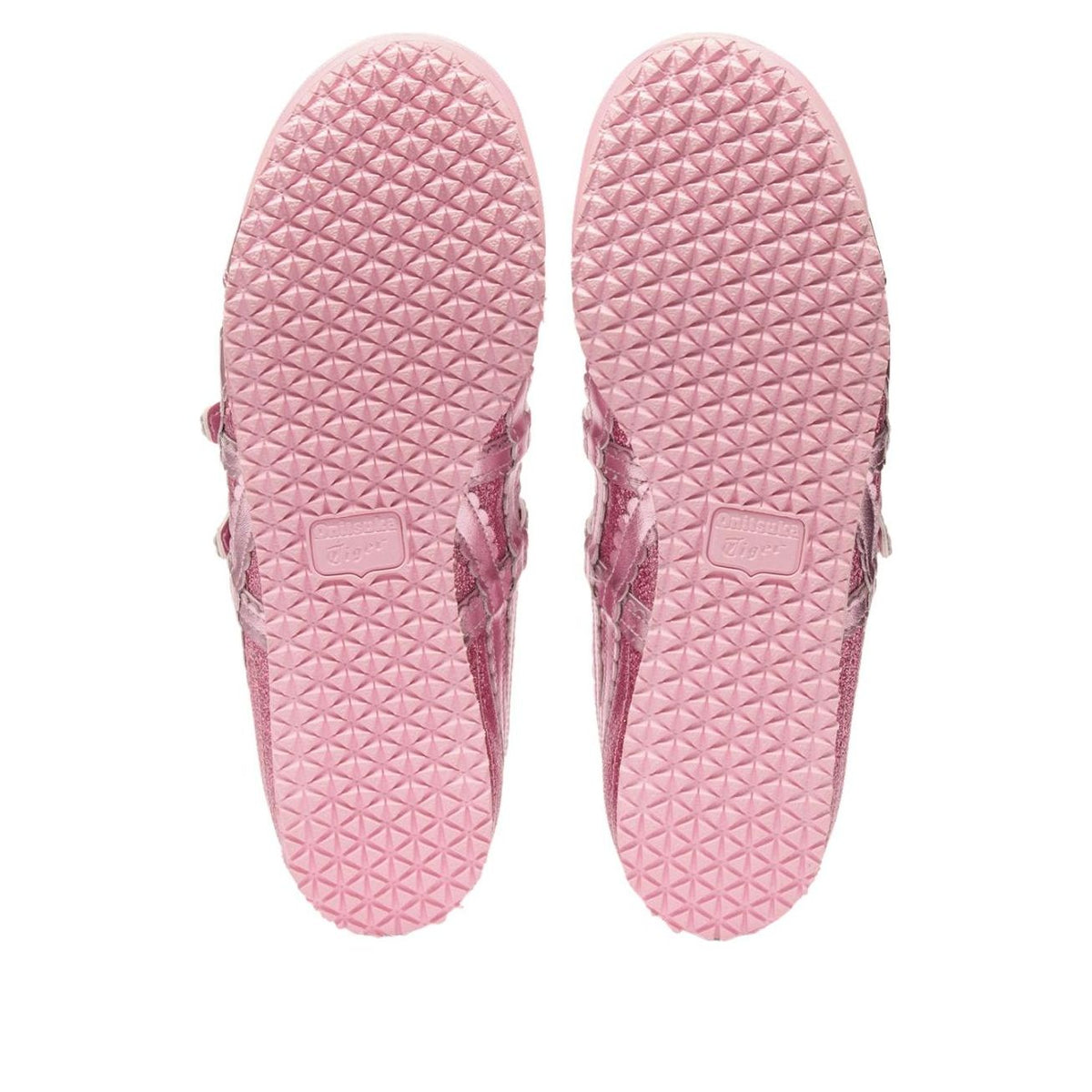 Onitsuka Tiger Mexico 66 TGRS Glitter Pack Pink Cameo, zoolprofiel met geometrisch patroon in roze