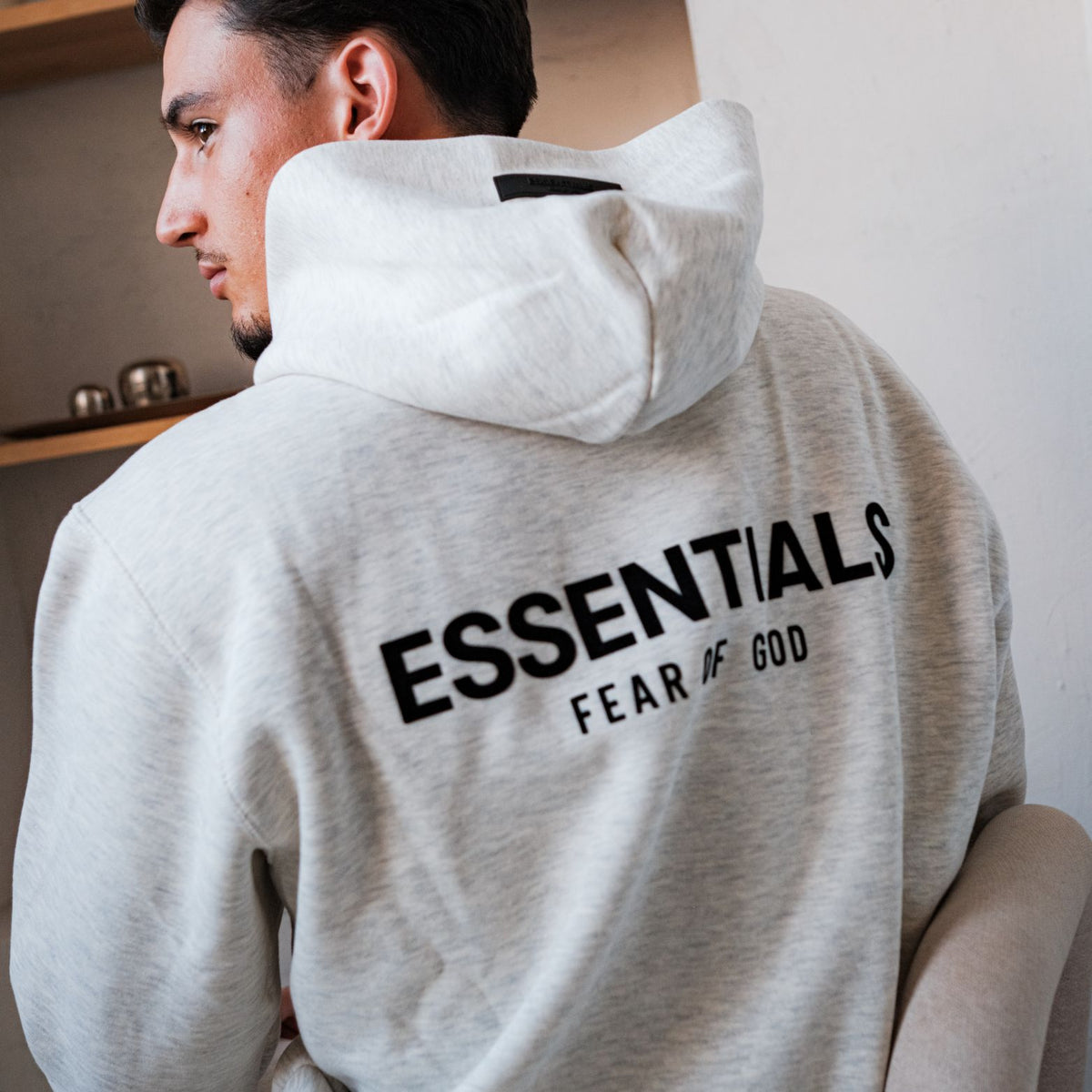 Fear of God Essentials Light Oatmeal Hoodie