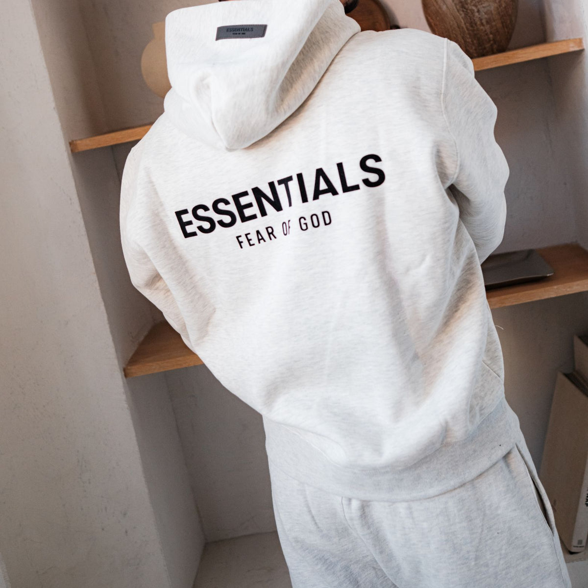 Fear of God Essentials Light Oatmeal Hoodie