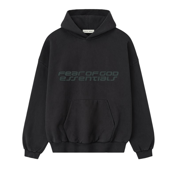 Fear of God Essentials Heavy Fleece 90s Hoodie 'Vintage Black'
