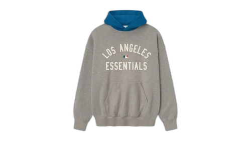 Fear of God Essentials Dodgers Sport Hoodie Concrete Heather/Blue Sapphire