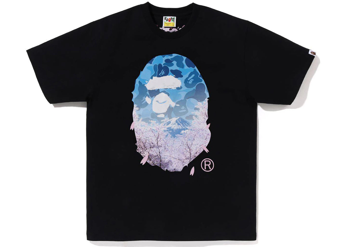 BAPE Sakura Photo Ape Head Tee (SS23) Black