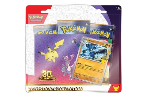 2026 Pokémon Mega Evolution 30th Celebration Tech Sticker Collection : Lucario Promo