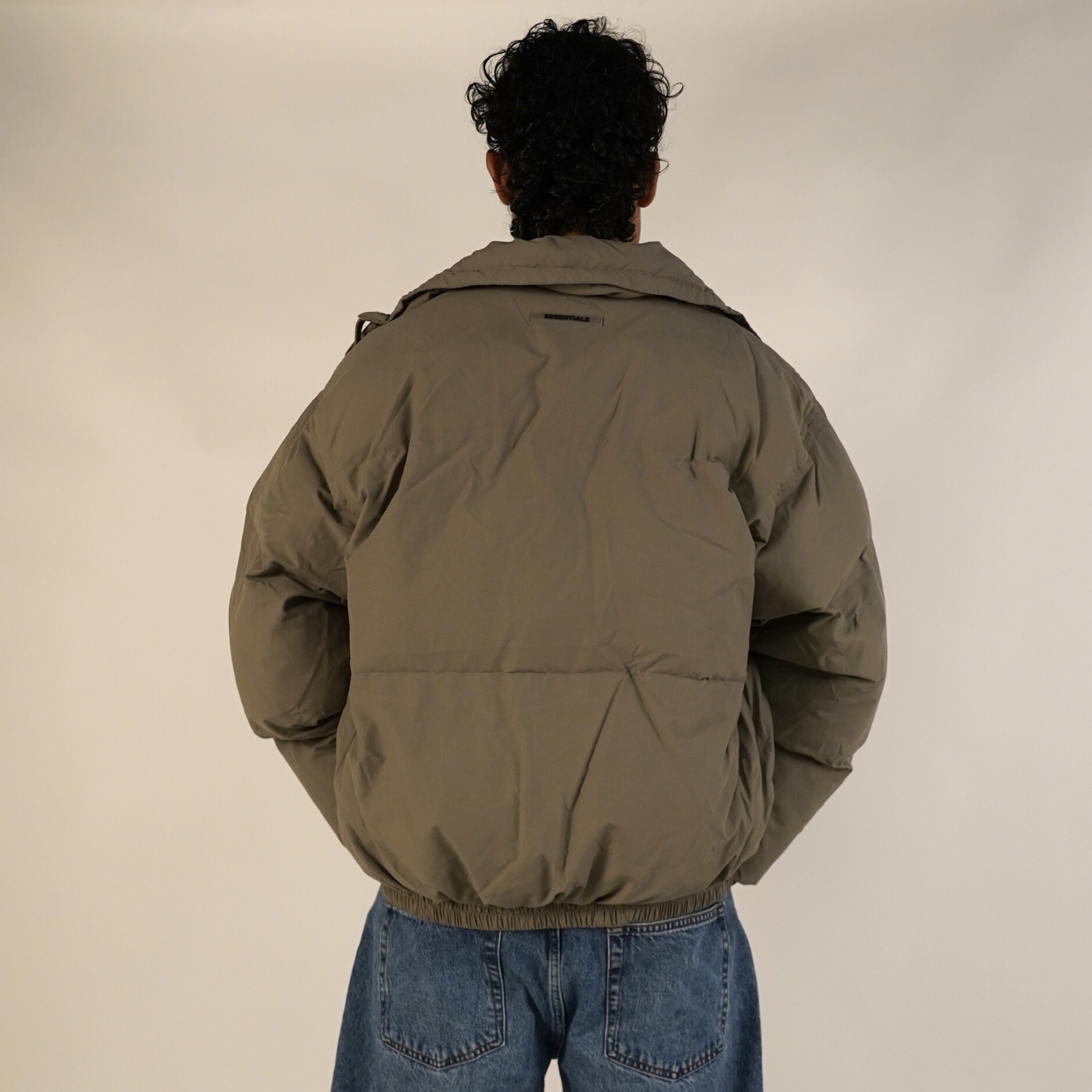 Fear of God Essentials FW20 Puffer Jacket Taupe