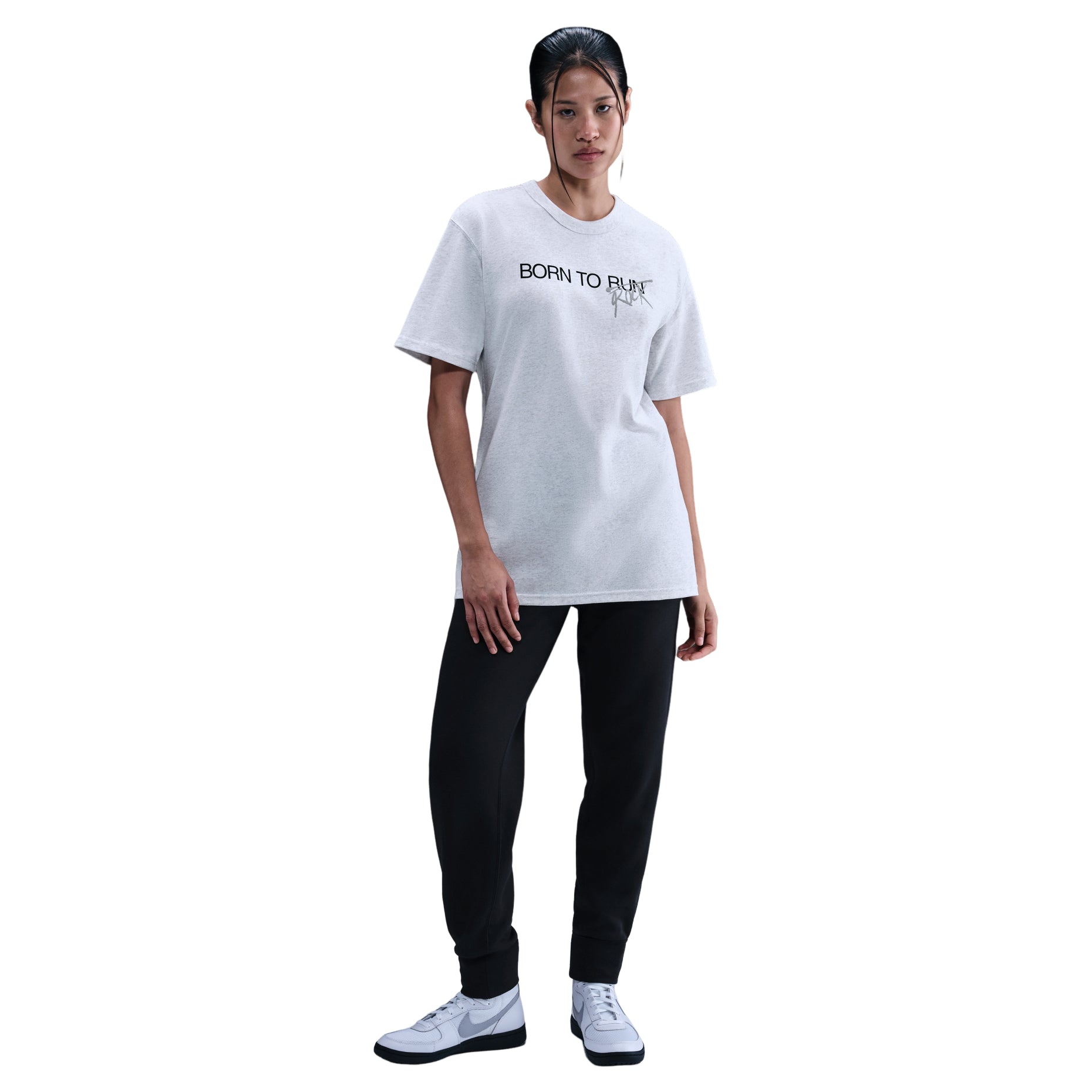 Nike x Stranger Things NSW Born To Run Tee Birch Heather