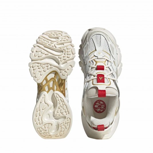 adidas XLG Runner Deluxe Off White Gold Metallic Red