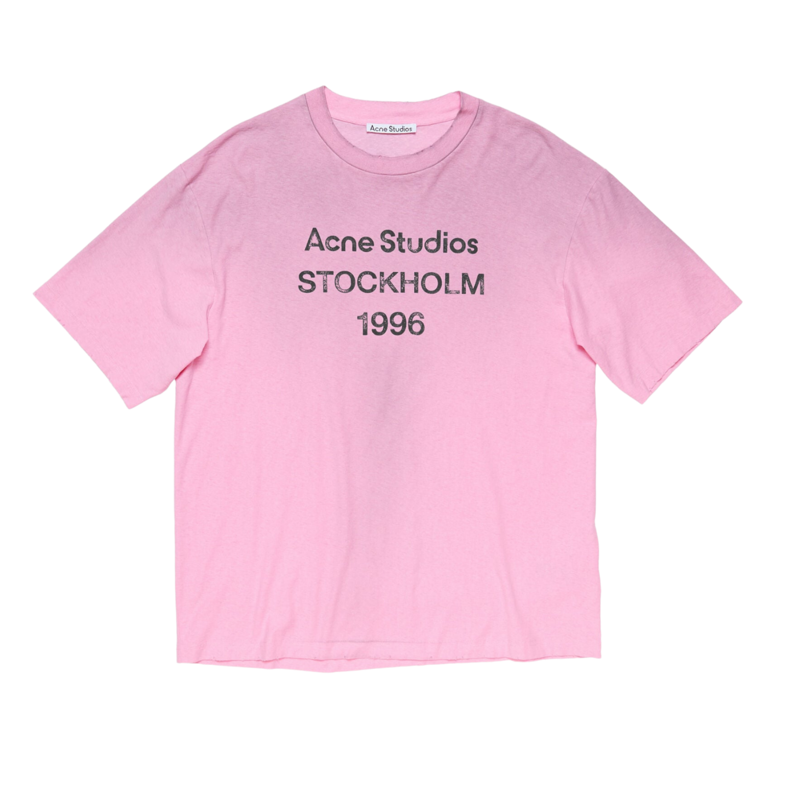 Acne Studios Sprayed Logo Tee Cotton Candy Pink