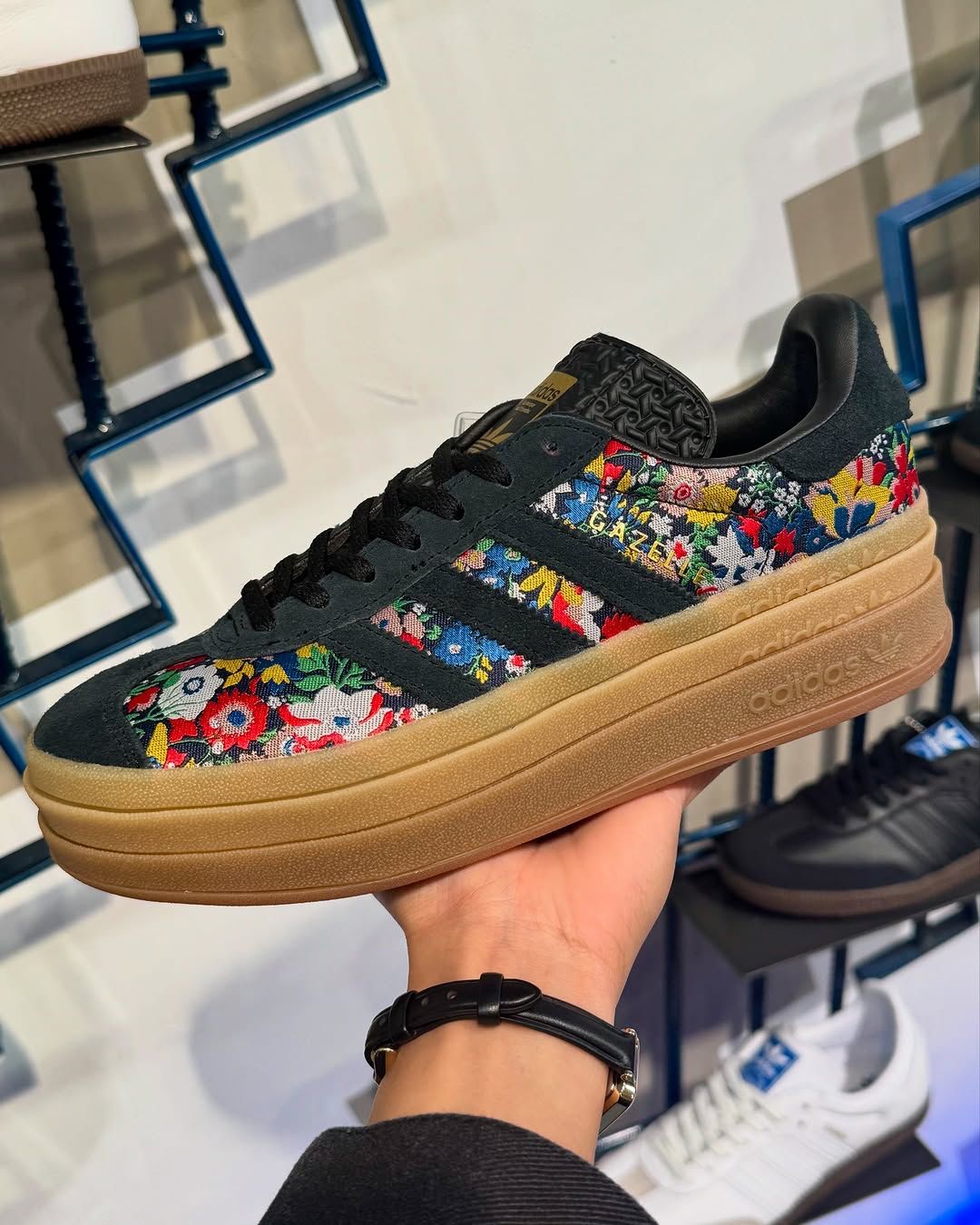 Adidas Gazelle Bold Liberty London Floral Embroidery
