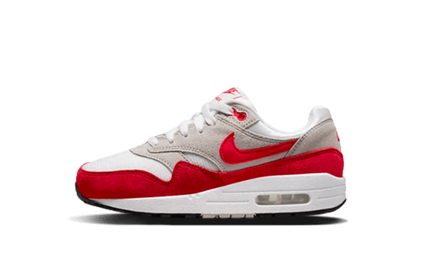 Air Max 1 White University Red Enfant - 555766-146