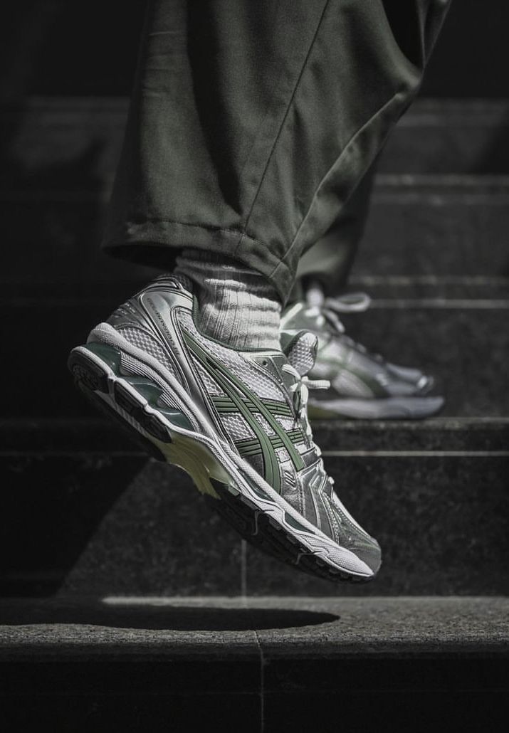 ASICS Gel-Kayano 14 White Pure Silver Slate Grey Sage