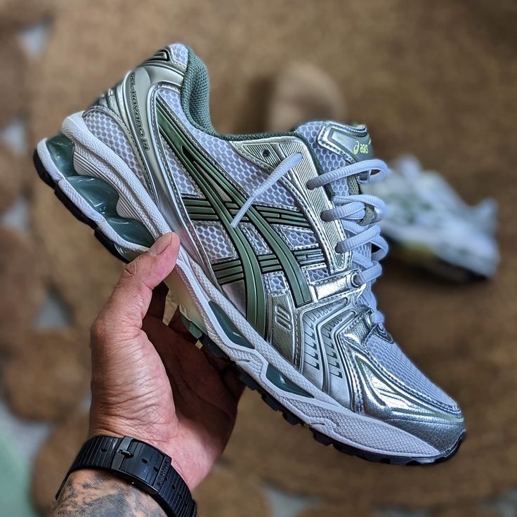 ASICS Gel-Kayano 14 White Pure Silver Slate Grey Sage