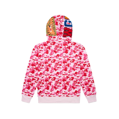 BAPE ABC Camo Shark Full Zip Hoodie Pink