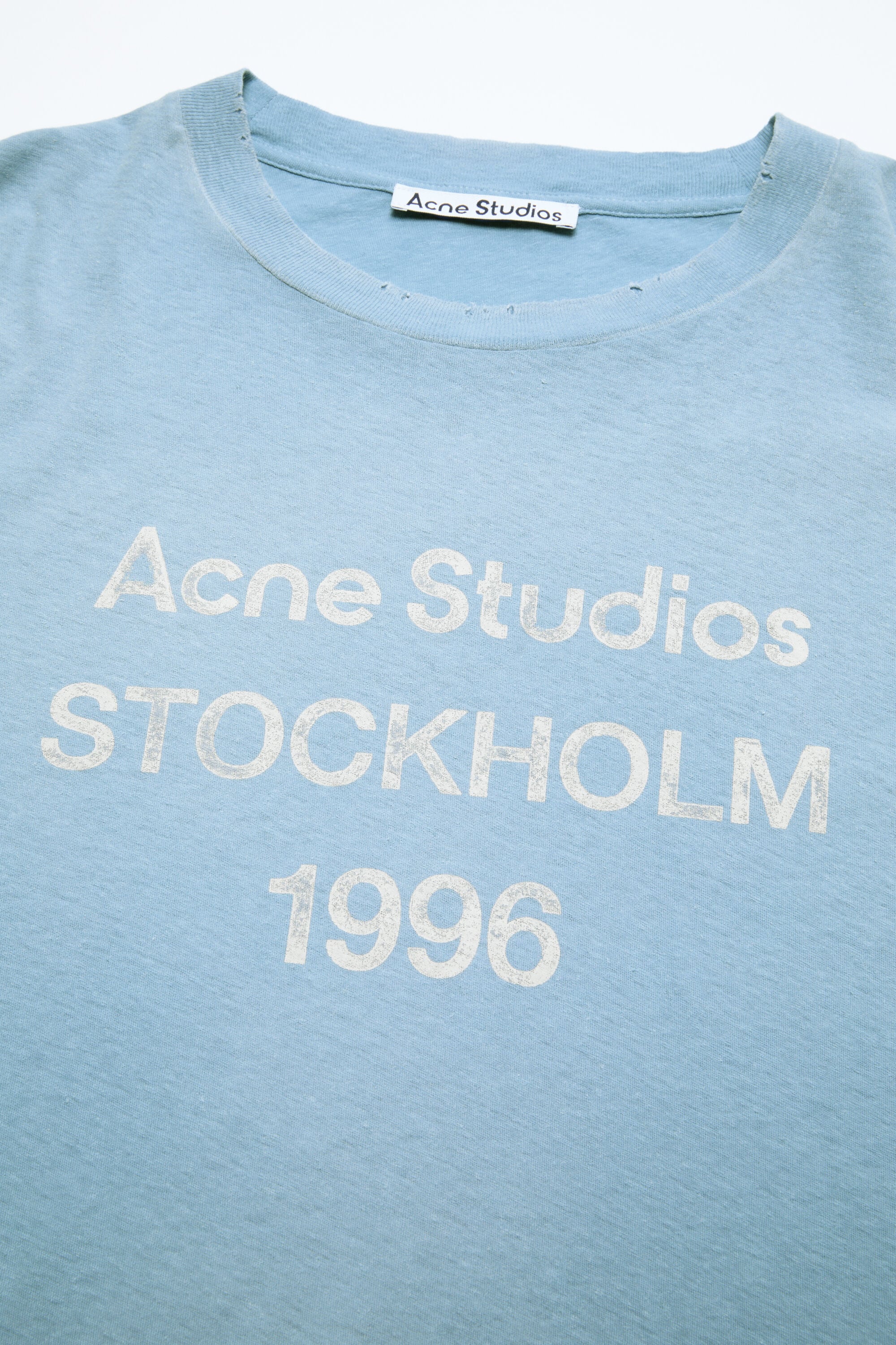 Acne Studios Sprayed Logo Tee Cornflower Blue
