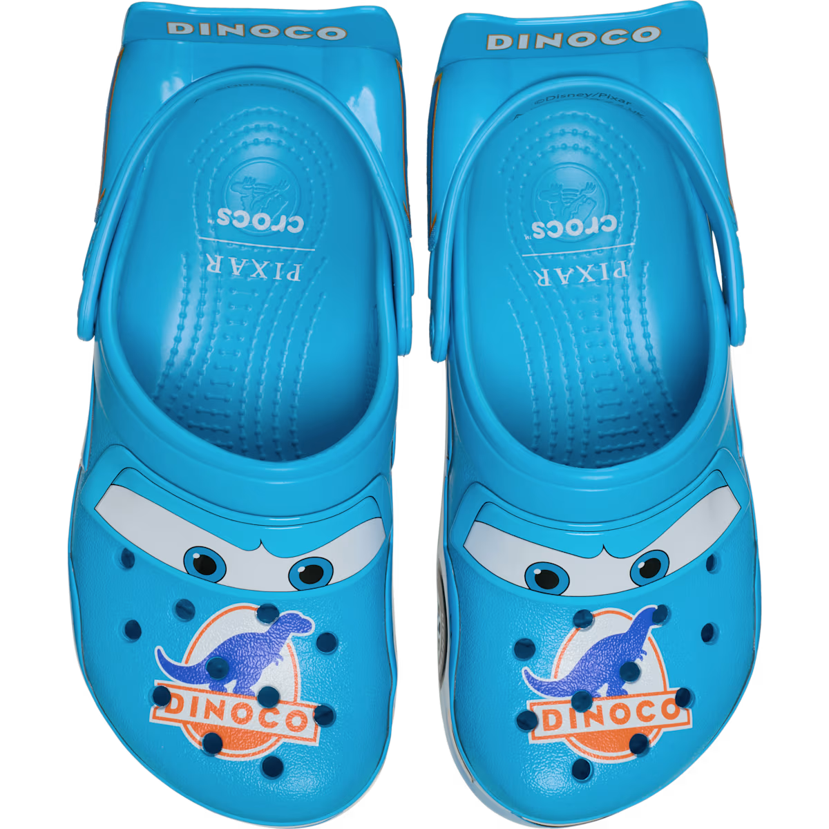 Crocs Crocband Clog Cars Lightning McQueen Dinoco, bovenaanzicht zool met textuurpatroon