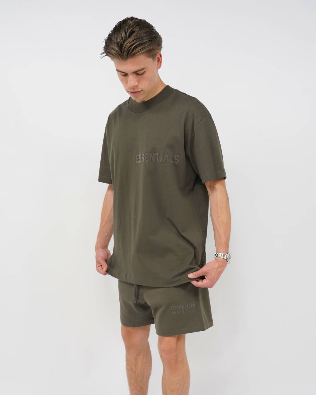 Fear of God Essentials Off Black Summer Set