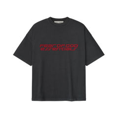 Fear of God Essentials 90s Iron Grey Red T-Shirt