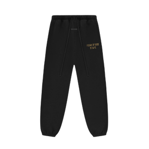 Fear of God Essentials FW24 Black Yellow State Lange Broek
