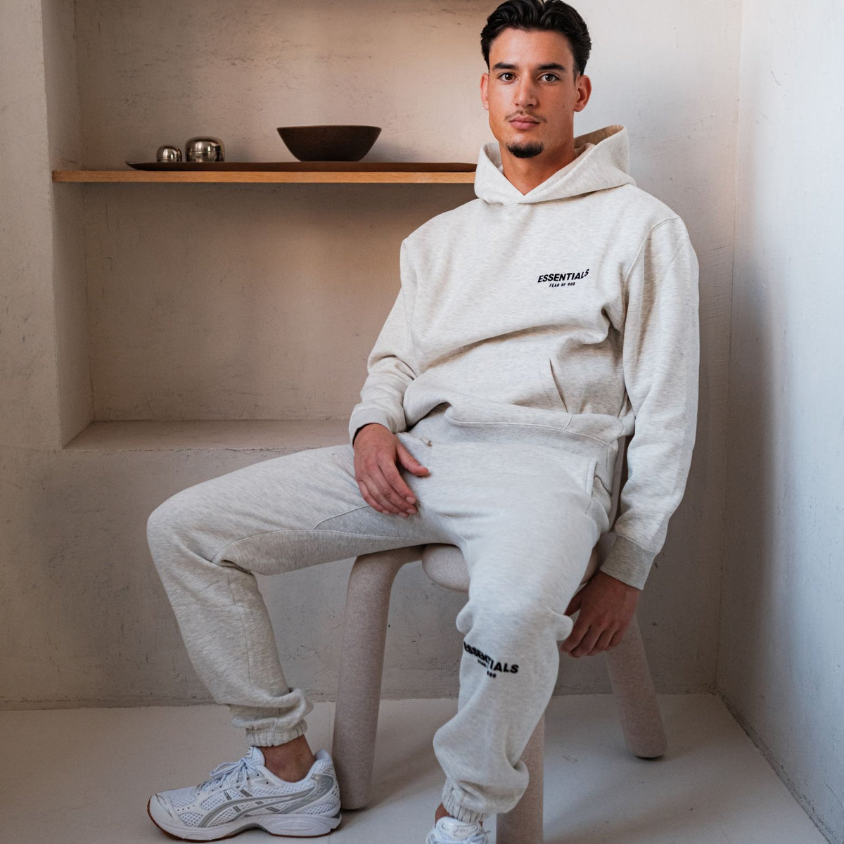 Fear of God Essentials Light Oatmeal Hoodie