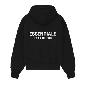 Fear of God Essentials SS25 Jet Black Hoodie
