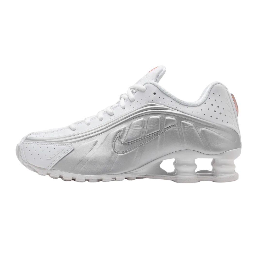 Nike Shox R4 White Bright Crimson Metallic Silver