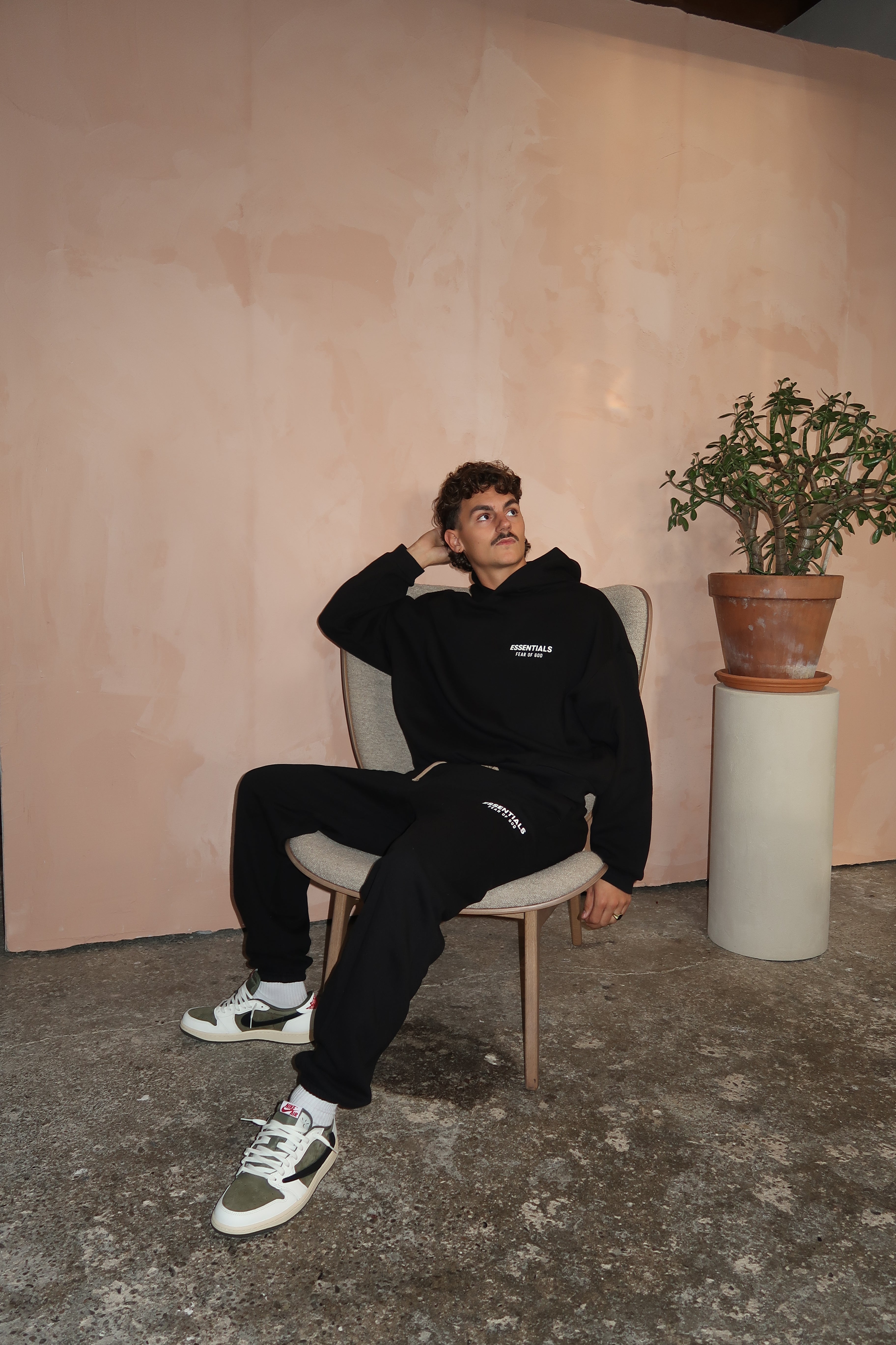 Fear of God Essentials FW24 Black White Long Pants