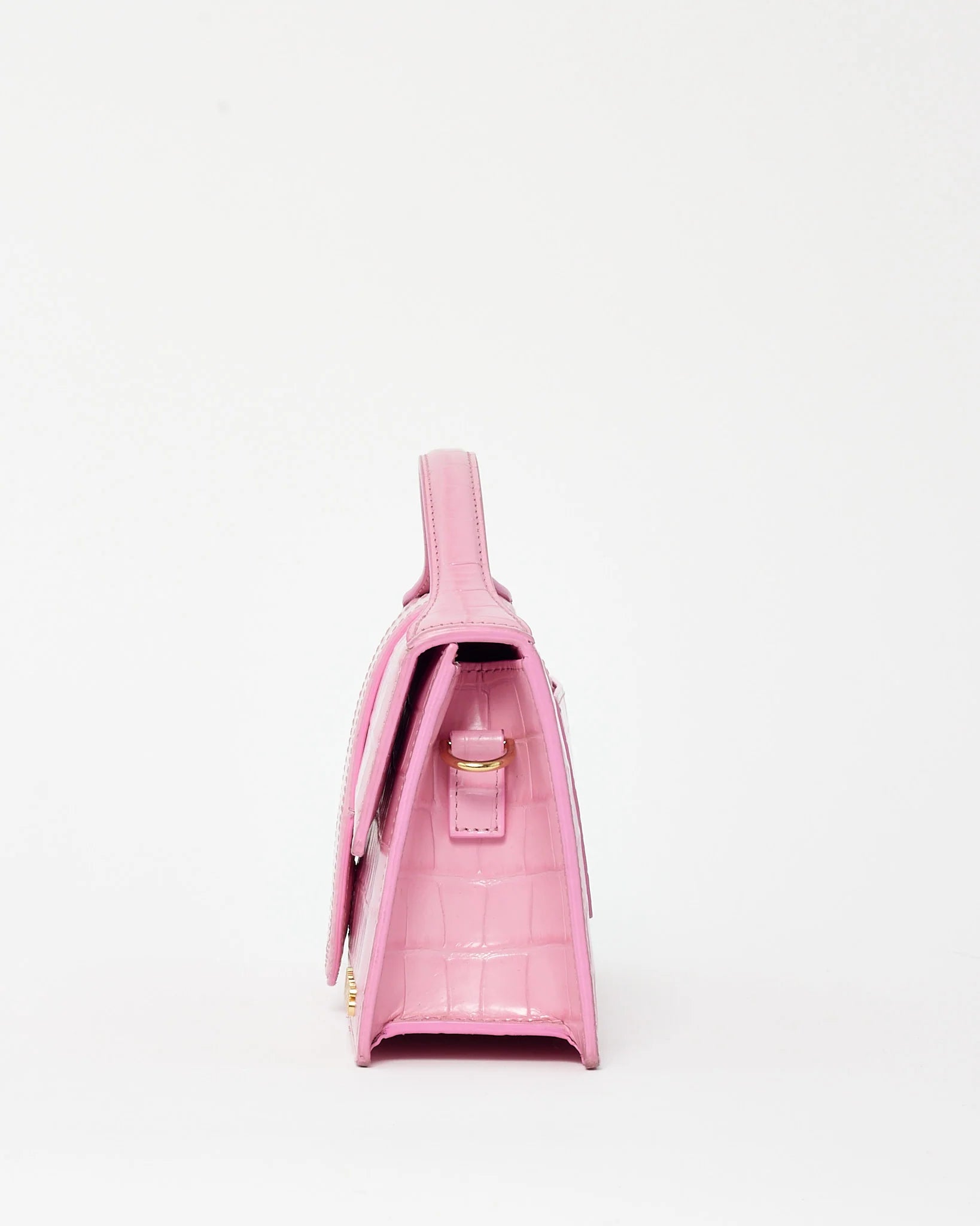 Jacquemus Le Grand Bambino Croco Pink