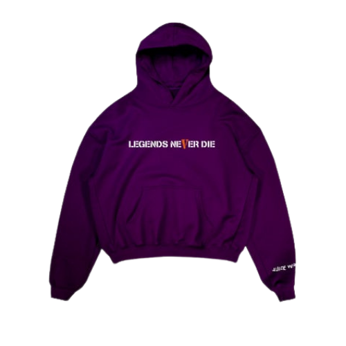 Juice Wrld x Vlone Legends Never Die Hoodie Purple