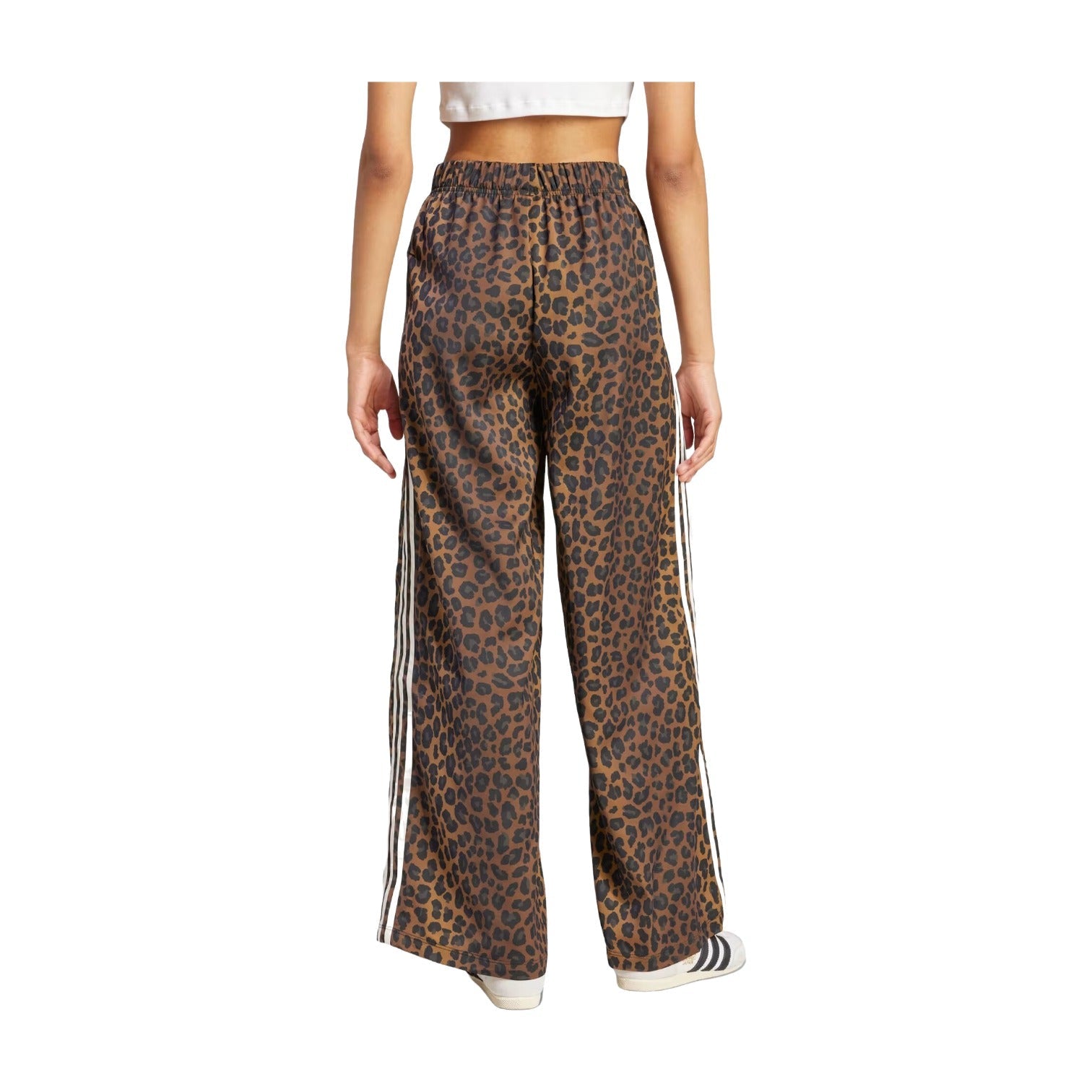 adidas Women's Originals Wide Leg Satin Joggers Bronze Strata