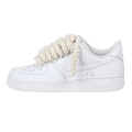 Nike Air Force 1 Low Rope Laces Beige Custom