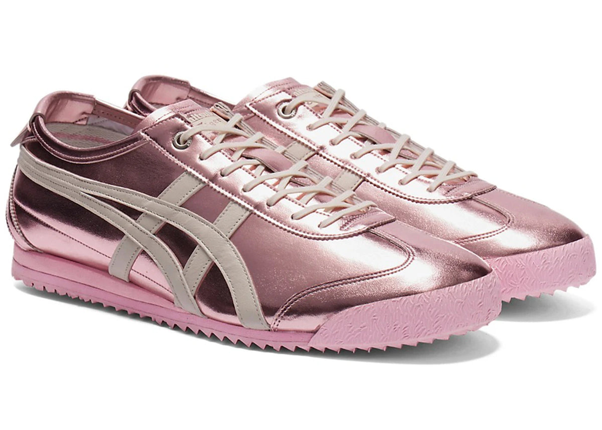 Onitsuka Tiger Mexico 66 SD Metallic Series Crystal Pink Cream, paar met metallic afwerking en crème details