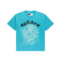 Sp5der OG Web V2 Tee Cyan