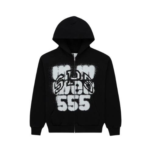 Sp5er SP555 Zip Hoodie Black