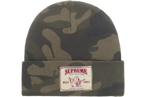 Supreme True Religion Beanie (FW25) Olive Camo