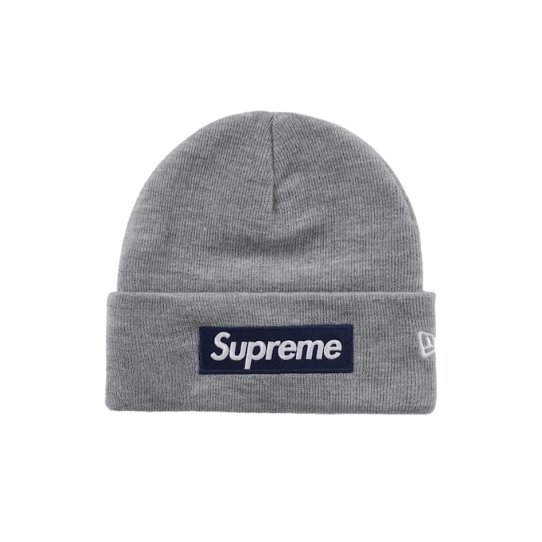 Supreme New Era Box Logo Beanie (FW25) Heather Grey
