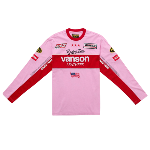 Supreme Vanson Leathers L/S Top Pink
