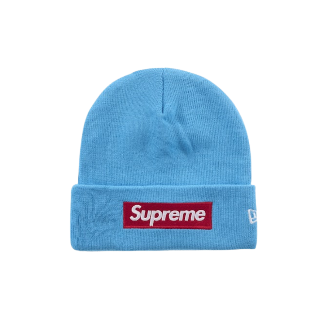 Supreme New Era Box Logo Beanie (FW25) Cyan