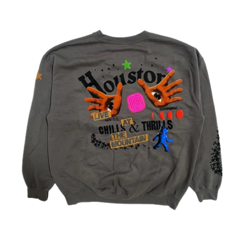 Travis Scott Houston Crewneck Grey