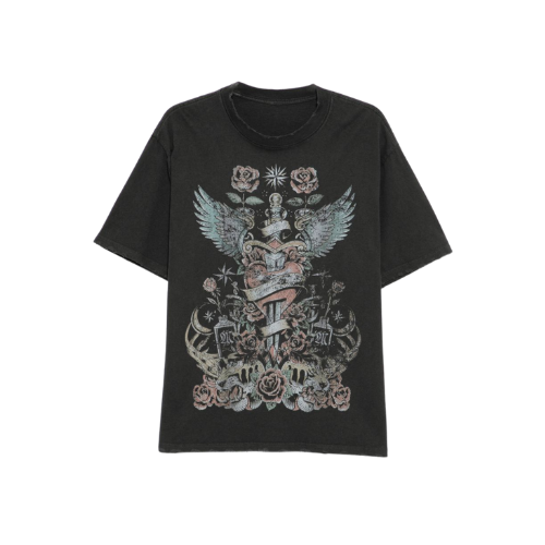 WARMAN Gothic Sacred Heart & Wings Graphic Tee