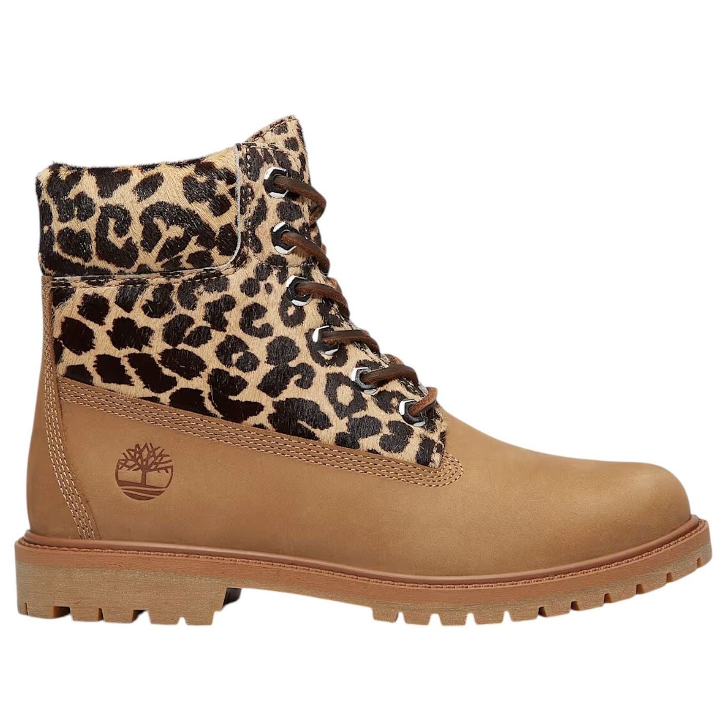 Timberland 6" Premium Boot Leopard Print Beige Nubuck