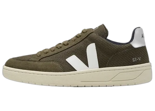 Veja V-12 Olive White